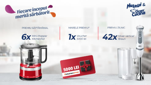Câştigă un voucher Kitchen Shop în valoare de 5.000 lei concurs hulala gran cucina